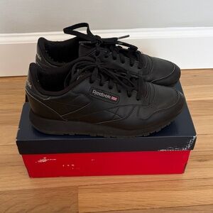 Reebok Kids Black Sneakers with Gray Details